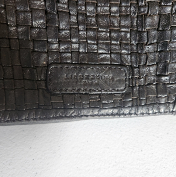 Liebeskind Berlin Sheep Leather Woven Shoulder Bag Crossbody Purse Black Boho - Picture 5 of 13